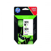 HP N9J72AE 301 2 PACK BLACK TRI COLOR